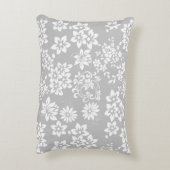 フローラルパターン.b LグレーBG アクセントクッション (裏面(縦))