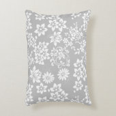 フローラルパターン.b LグレーBG アクセントクッション (正面(垂直))