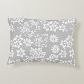 フローラルパターン.b LグレーBG アクセントクッション (裏面)