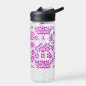 フローラルパターンD02.pink.b ウォーターボトル (左面)