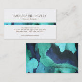 フローラルパターンIIインテリアデザイナー、デコレータ 名刺 (正面/裏面)