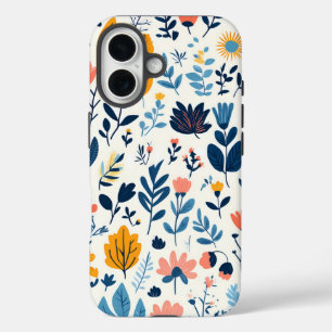フローラルパターンiPhone壁紙のテクスチャ背景 iPhone 16ケース