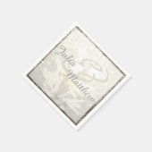 フローラルパター結婚ンのカスタマイズ可能な紙ナプキン スタンダードカクテルナプキン (角)