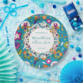 フローラルパタ結婚ーンパーソナライズされたメキシコ ペーパープレート (パーティー)