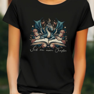 フローラルファンタジーブックドラゴンTシャツ Tシャツ