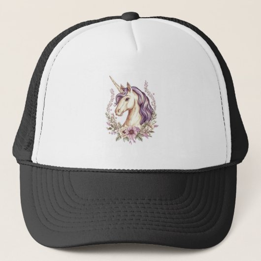 フローラルファンタジーユニコーン (1) キャップ (正面)
