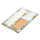 フローラルファンタジー 7日間食事プランナー ノートパッド (アングル)