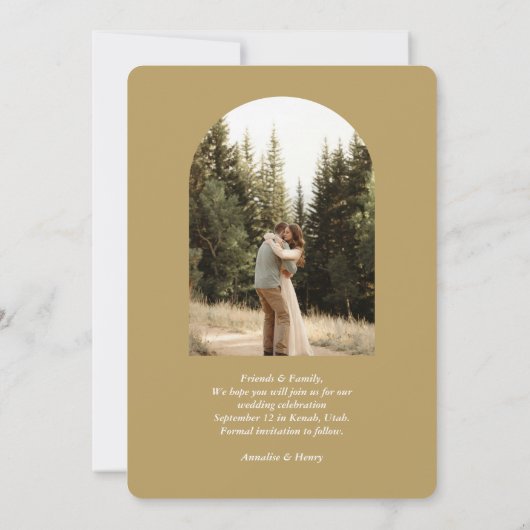 フローラルファーンズの結婚式 Save the Date セーブザデート (裏面)