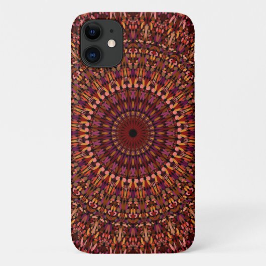 フローラルブラウンマンダラデザイン Case-Mate iPhoneケース (裏面)