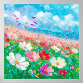 フローラルブリーズ - 絵画風アート ポスター (正面)