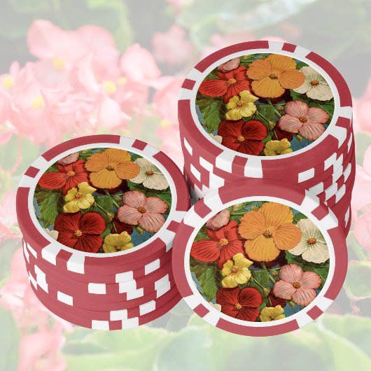フローラルベゴニアピンク1902種袋レッドティール ポーカーチップ