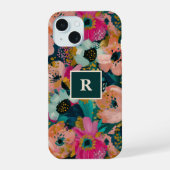 フローラルモノグラム iPhone 15ケース (裏面)