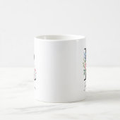 フローラルモノグラム - R文字 コーヒーマグカップ (中央)