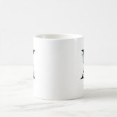 フローラルモノグラム - X文字 コーヒーマグカップ (中央)