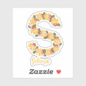 フローラルレターSカスタムカットビニールシール シール (シート)