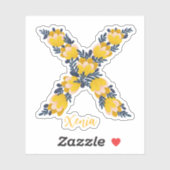 フローラルレターXカスタムカットビニールシール シール (シート)