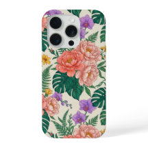 フローラルローズiPhone 15ケース - エレガントなフラワーデザイン