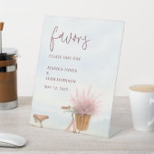 フローラルヴィンテージ自転車婚約パーティビーズサイン 台座サイン (インサイチュ)