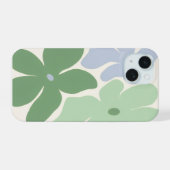 フローラル光沢スマホケース iPhone 15ケース (裏面横)