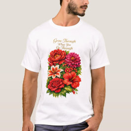フローラル名言ユニセックスTシャツ Tシャツ