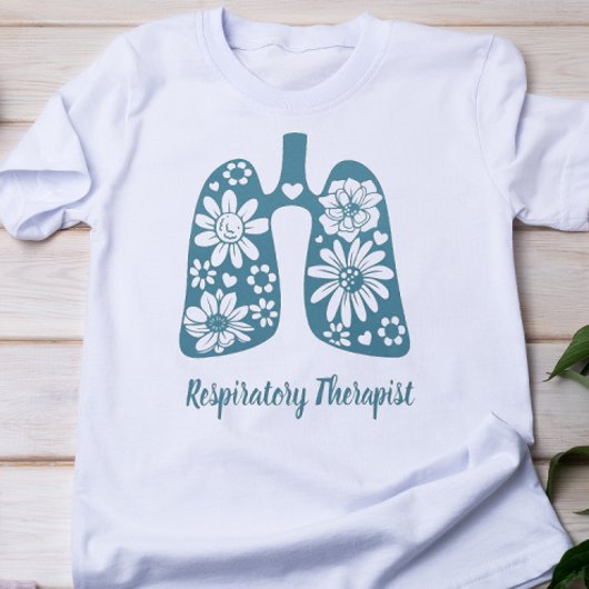 フローラル呼吸療法士 Tシャツ