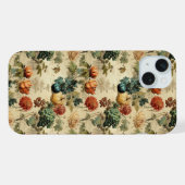 フローラル感謝祭ビンテージパターン (2) iPhoneケース (裏面横)