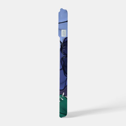 フローラル携帯ケース iPhone 15ケース (左側面)