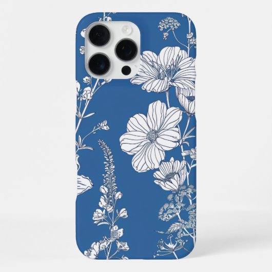 フローラル柄 iPhoneケース (裏面)