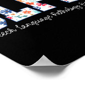 フローラル言語聴覚士即時感謝 ポスター (角)