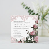 フローラル ウェディング 招待状 - トレリス ローズ ヴィンテージ (スタンド正面)