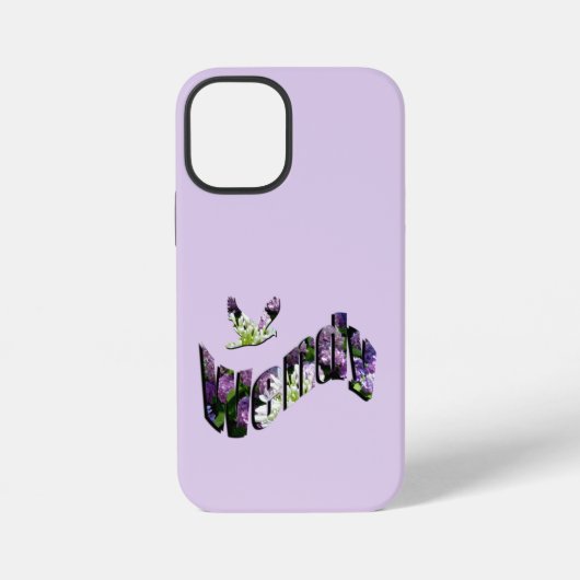 フローラル ウェンディ 名前 iPhoneケース (裏面)