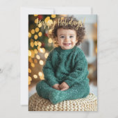 フローラル・エレガンス　フォト　クリスマスカード 招待状 (正面)