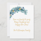 フローラル・エレガンス　フォト　クリスマスカード 招待状 (裏面)