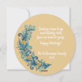 フローラル・エレガンス・フォト・クリスマス シーズンカード (裏面)