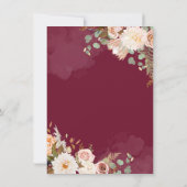 フローラル グラデュエーション 2025 ボタニカル パーティー 招待状 (裏面)