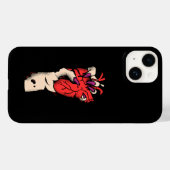 フローラル スカル スマホケース | ゴシック iPhone / iPad カバー (裏面 (横))