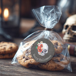 フローラル スカル ラウンドシール