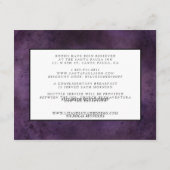 フローラル スケルトン | ハロウィン ウェディング ゲスト 詳細 エンクロージャーカード (裏面)