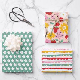 フローラル スターベリードリーム ラッピングペーパーシート