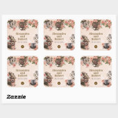 フローラル スチームパンク 感謝祭 ご褒美 ステッカー (シート)