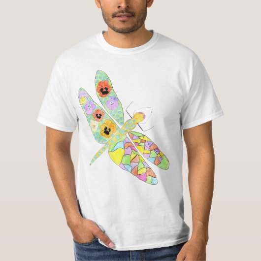 フローラル・トンボ Tシャツ (正面)