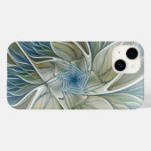 フローラル ドリーム パターン 抽象 ブルー カキ フラクタル Case-Mate iPhoneケース (裏面 (横))