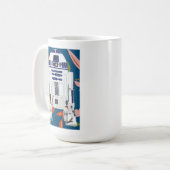 フローラル ドロイド コーヒーマグカップ (正面左)