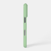 フローラル パステル セージグリーン オリジナル 名前入り 野の花 iPhoneケース (右側面)