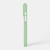 フローラル パステル セージグリーン オリジナル 名前入り 野の花 iPhoneケース (左側面)