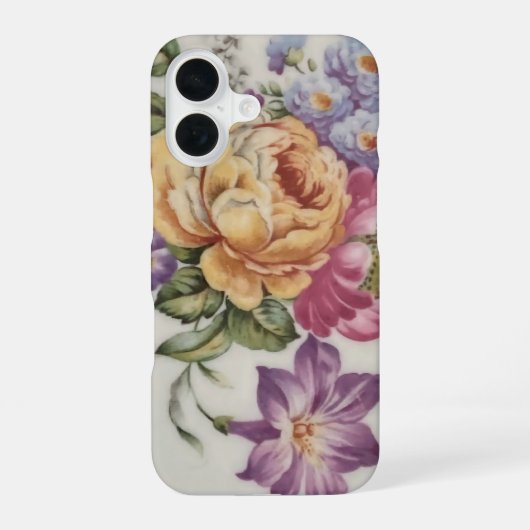 フローラル・ファンタジー iPhone 16ケース (裏面)