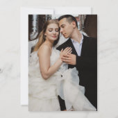 フローラル フクシア ピンクと白のバラの結婚式 招待状 (裏面)