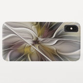 フローラル・フラクタル、アースカラーの幻想的な花 Case-Mate iPhoneケース (裏面(横))