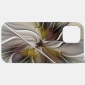 フローラル・フラクタル、アースカラーの幻想的な花 Case-Mate iPhoneケース (裏面 (横))