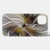 フローラル・フラクタル、アースカラーの幻想的な花 Case-Mate iPhoneケース (裏面 (横))